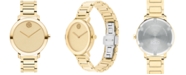 Movado Women's Swiss Bold Evolution Gold Ion-Plated Bracelet Watch 34mm